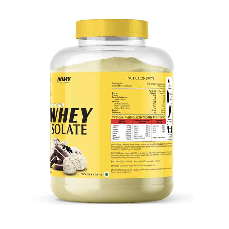 DDMY Nutritions Whey Isolate low carb 2kg (Cookies & Cream )