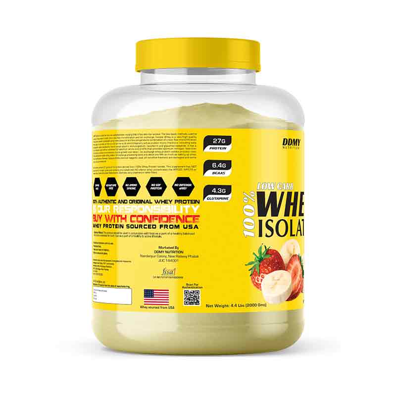 DDMY Nutritions Isolate Strawberry Banana Info 2kg