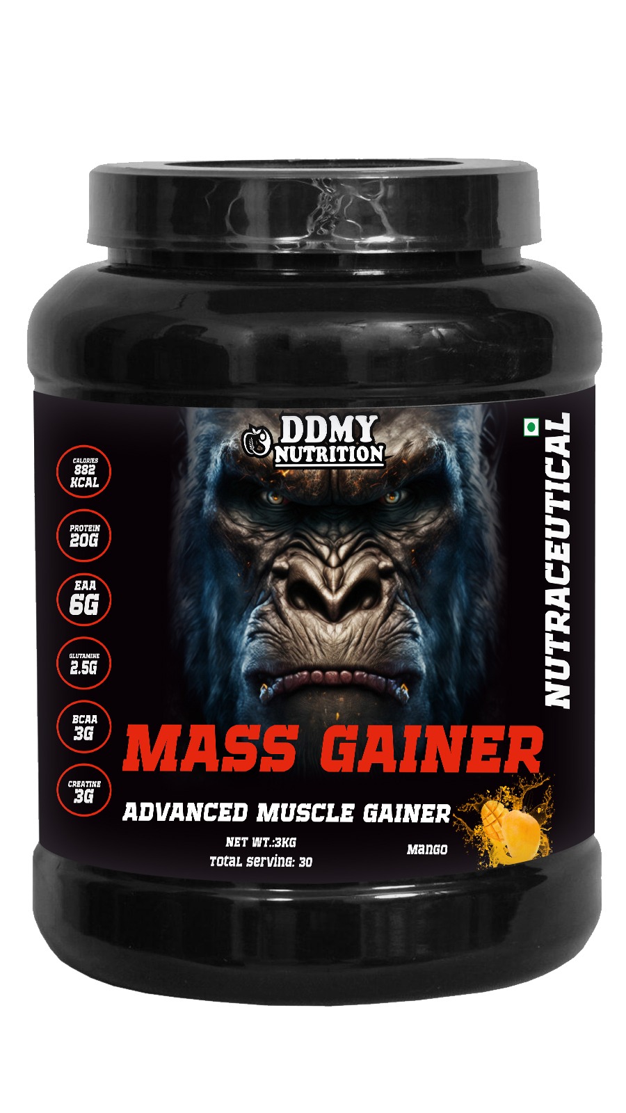 DDMY NUTRITION MASS GAINER 3KG 